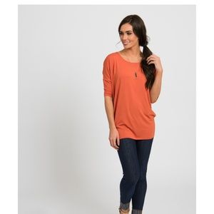 papaya Dolman top